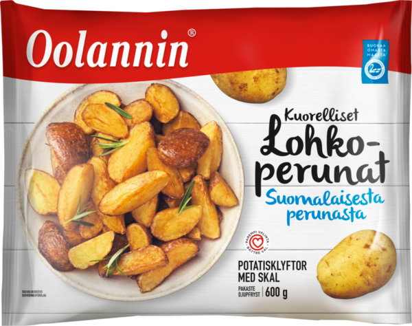 Oolannin Kuorelliset Lohkoperunat 600 g